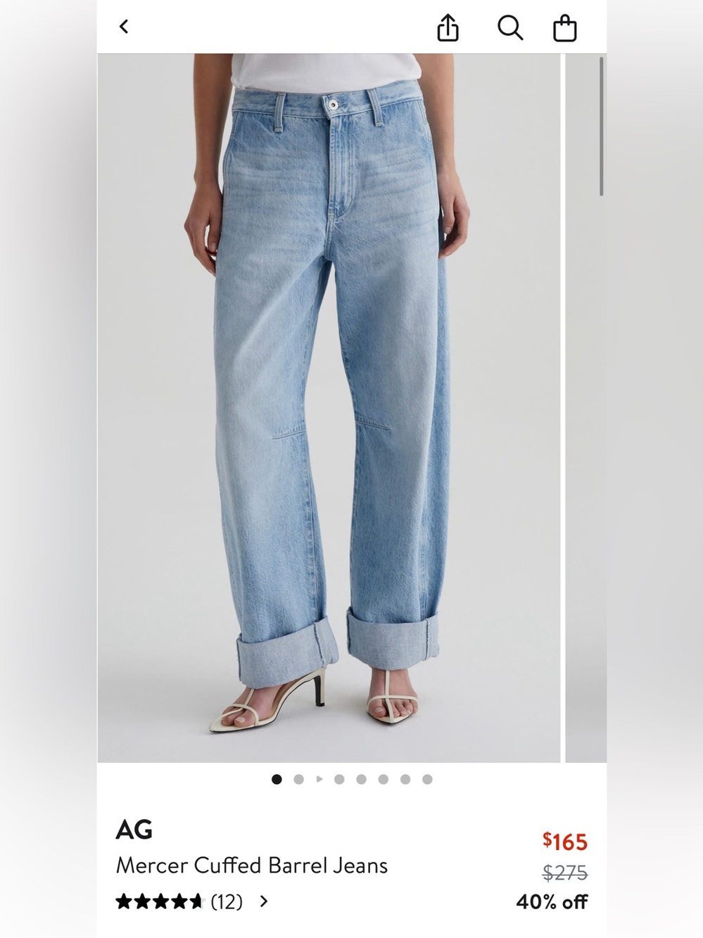 AG jeans barrel women size 26  NWT